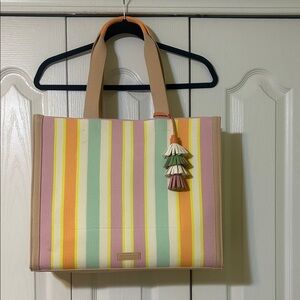 Striped Multicolor Tote Bag